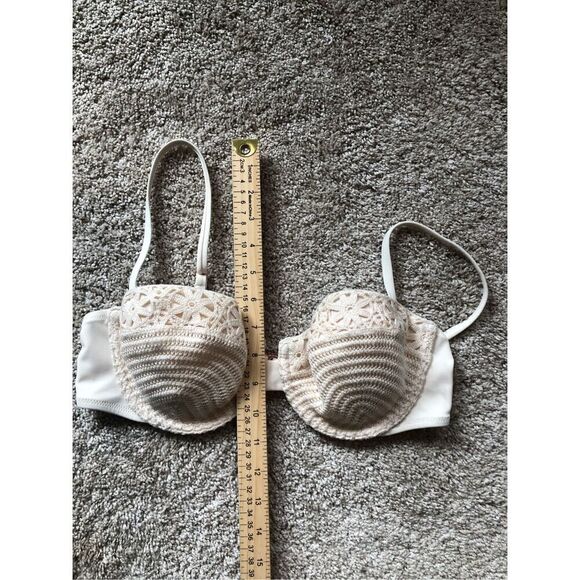 Shade & Shore Women’s Cream Lace Top 2 Piece Bikini Size L (36B) NWOT - Picture 9 of 9